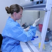 Female Medical Laboratory Technician at work