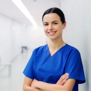 Nurse in a hallway