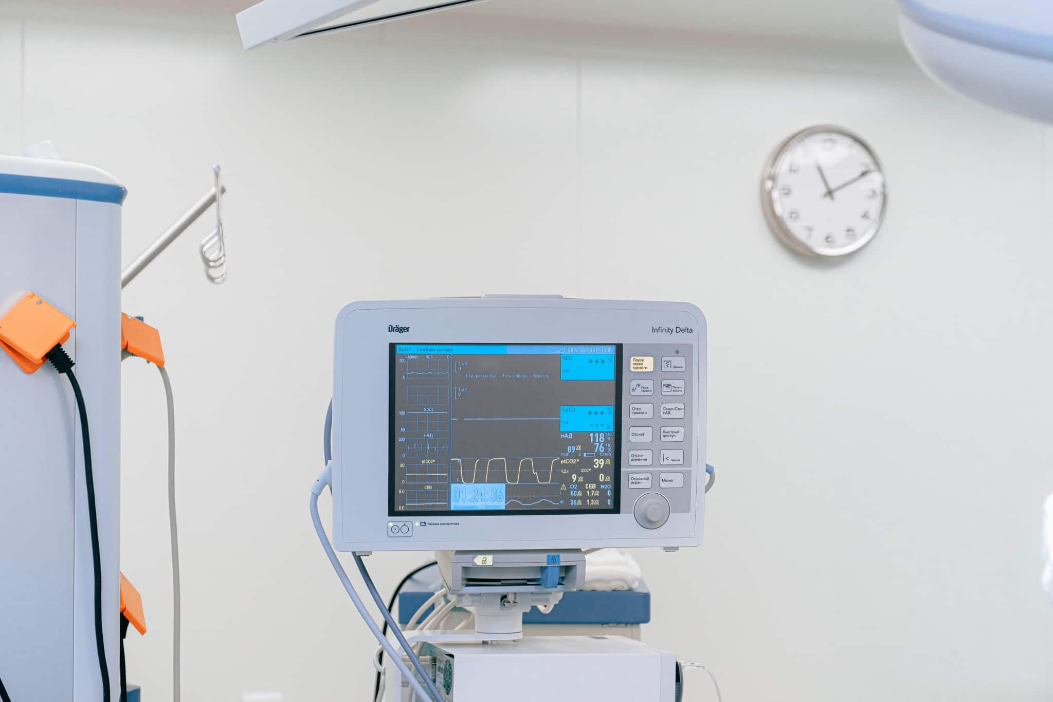 Medical equipment in use