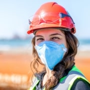 Occupational Health Specialist in a hard hat