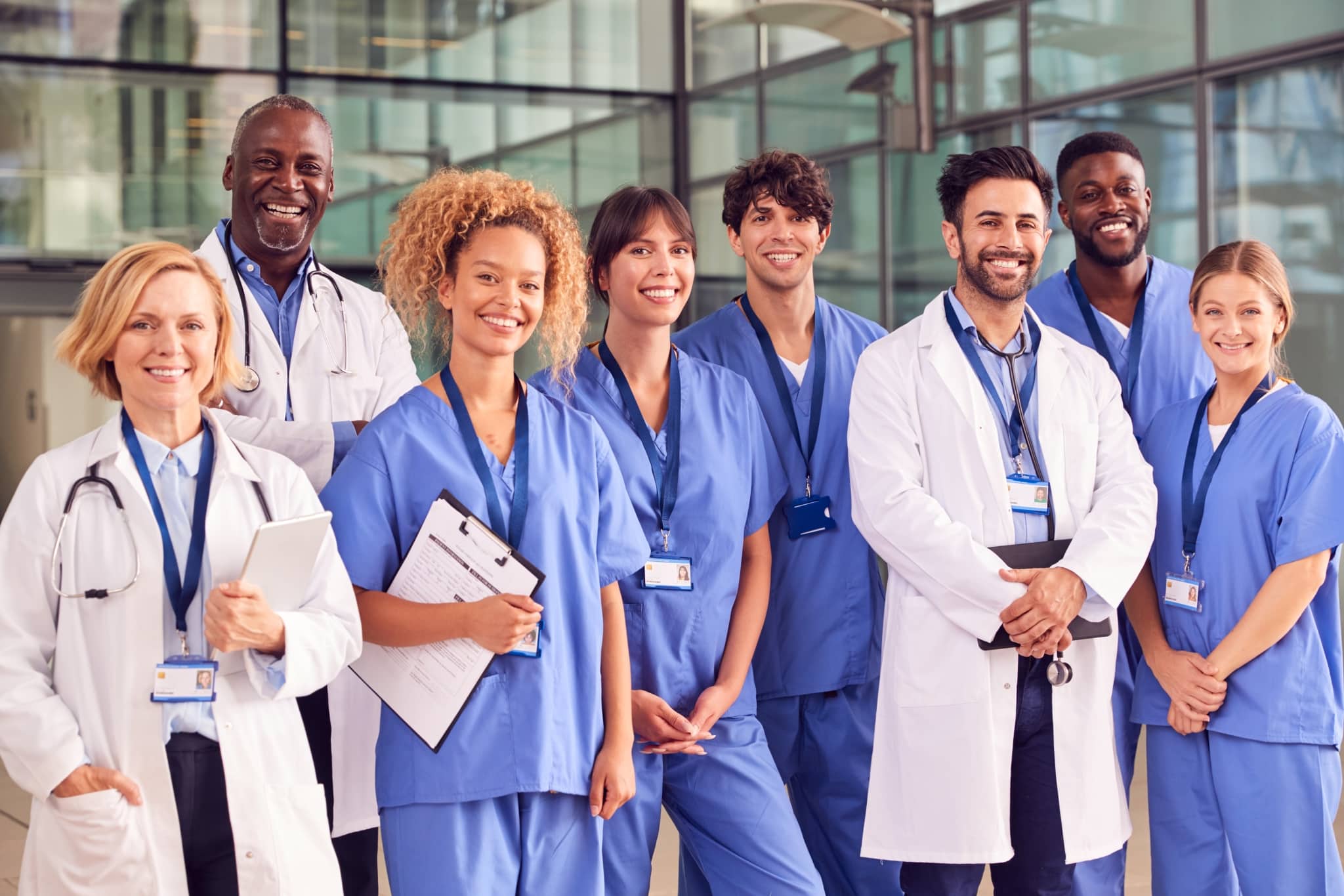 Portrait of a smiling medical team