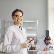 Laboratory technicians at work