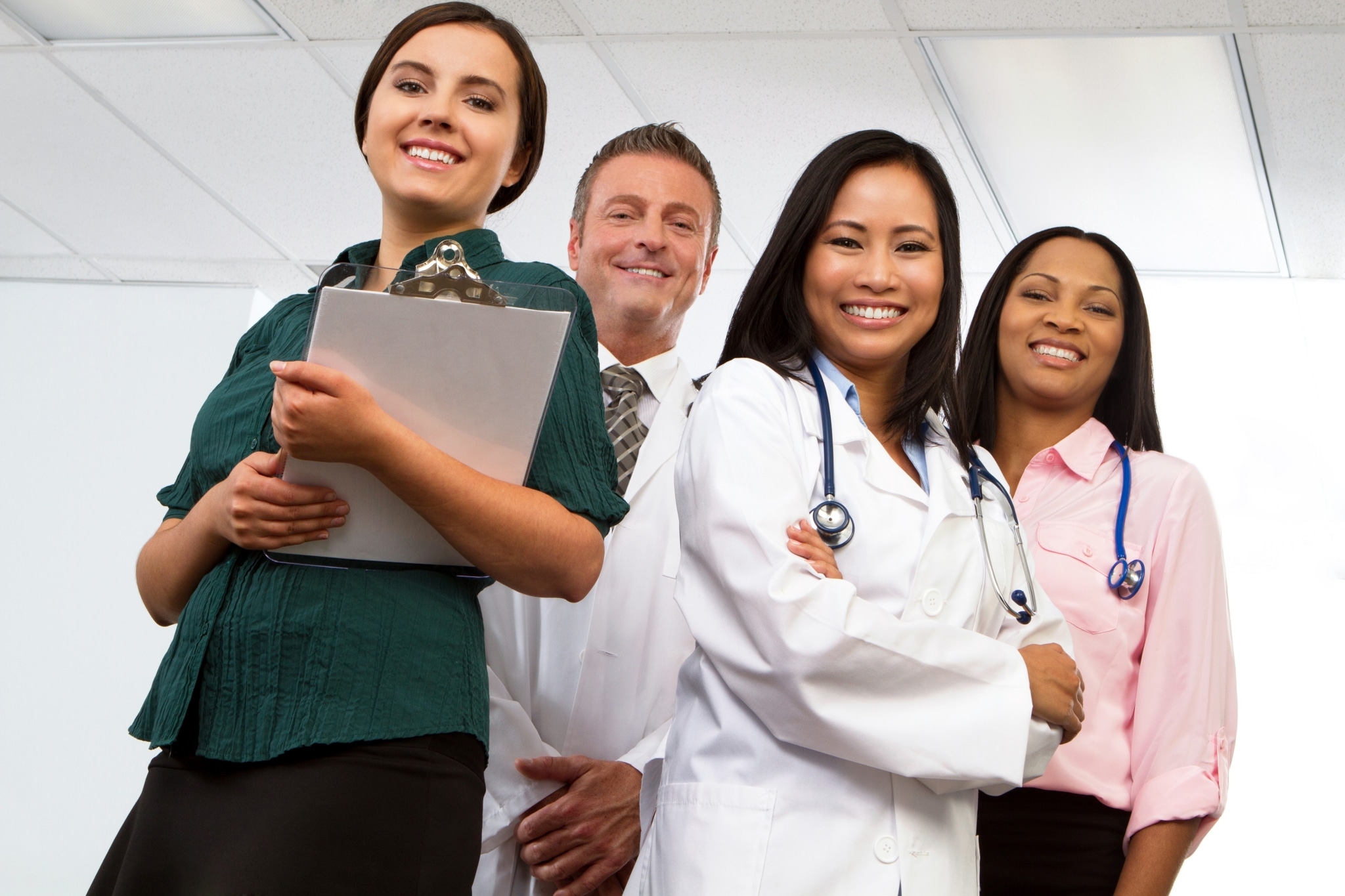 Multi-ethnic group of medical professionals