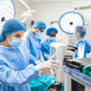 Group of medical professionals in an operating room