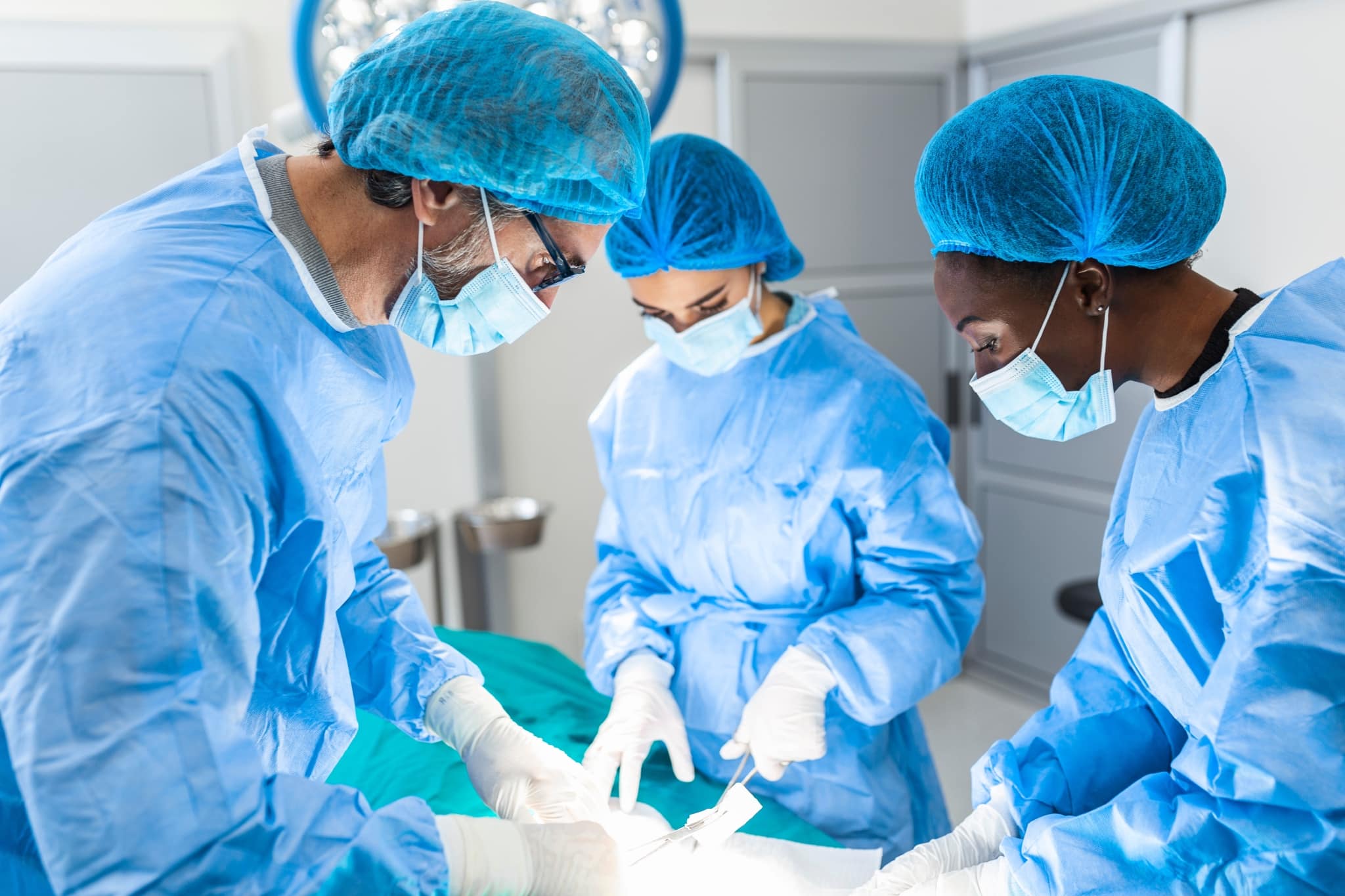 Surgical team in the middle of surgery