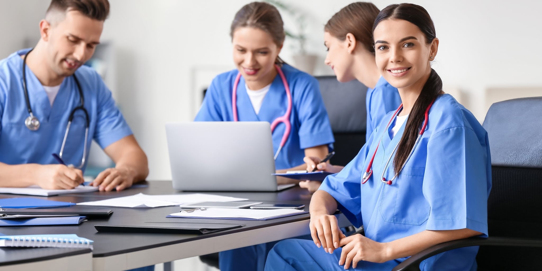 Group of medial students in a conference room